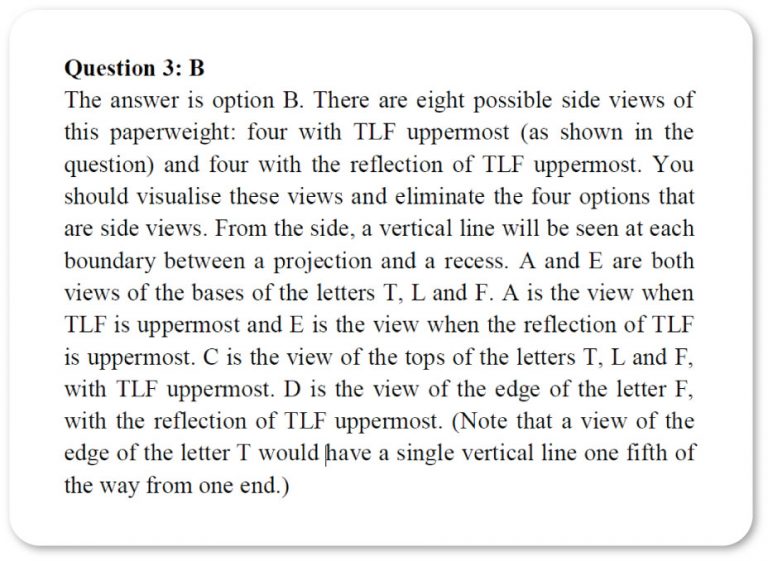 Worked answer for an ECAA problem solving question