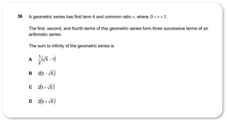 An ECAA advanced mathematics practice question