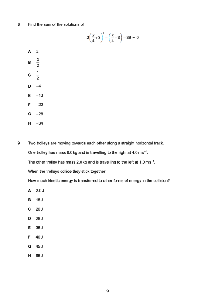 ENGAA Section 1A Page Example