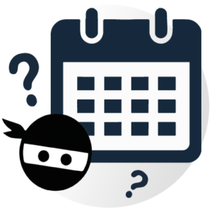 Exams Ninja Dates with Calendar Icon