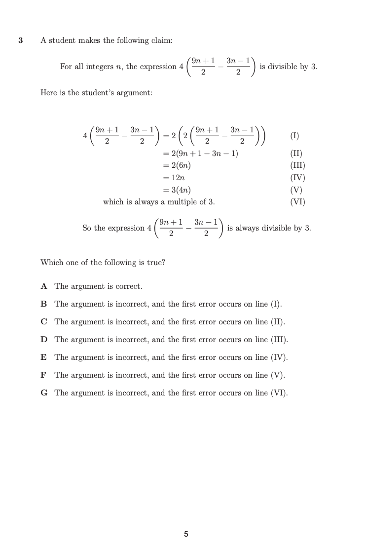 TMUA Paper - Example exercise to solve
