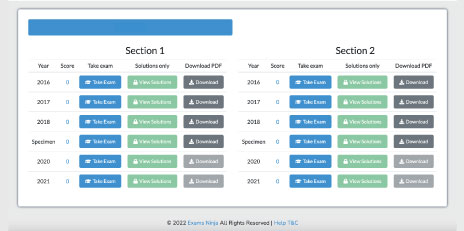 Exams Ninja Past Paper Access Ste 3 - Choose Exam